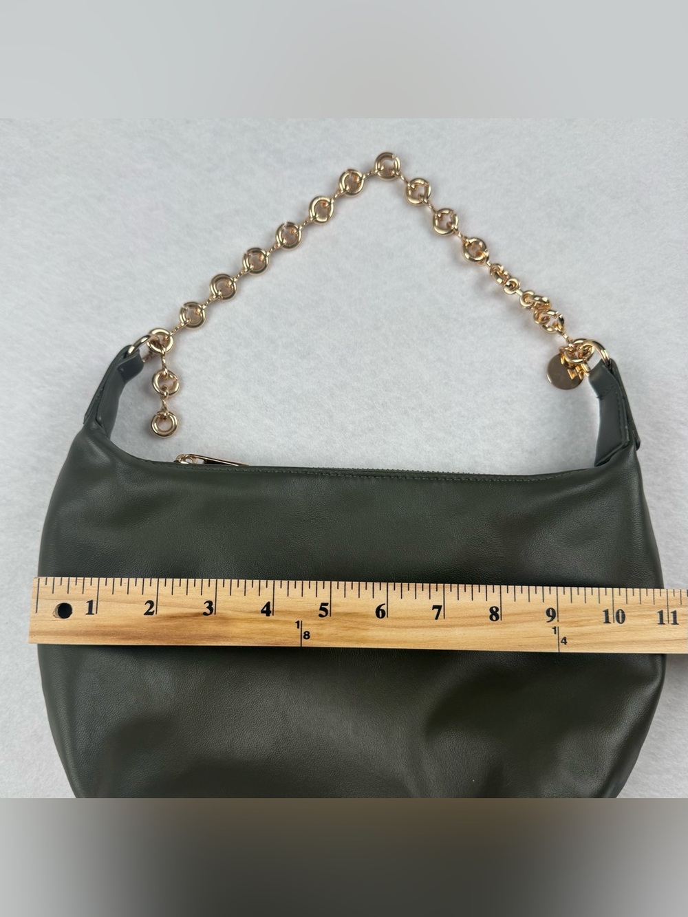 A New Day Shoulder Bag Gold Chain Strap Faux Leather Handbag - Picture 7 of 9
